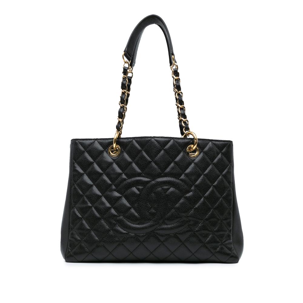 Chanel B Chanel Black Caviar Leather Leather Caviar Grand Shopping Tote Italy