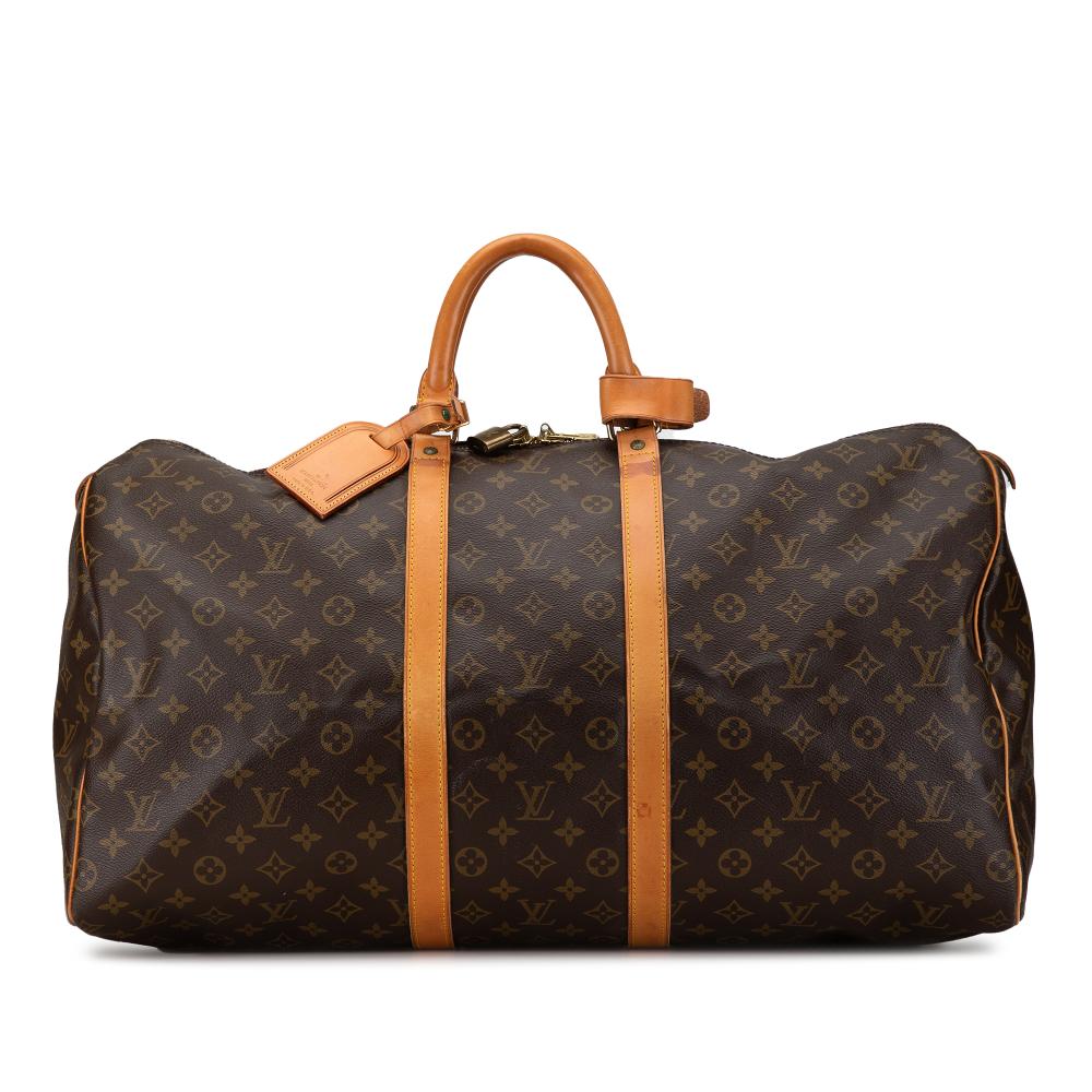 Louis Vuitton B Louis Vuitton Brown Monogram Canvas Canvas Monogram Keepall 55 United States