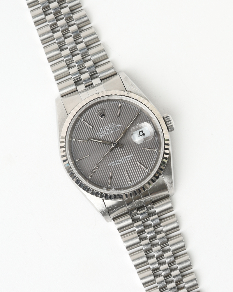 Rolex Datejust 36mm Ref 16234 Rare Grey Tapestry Dial 1991 Watch