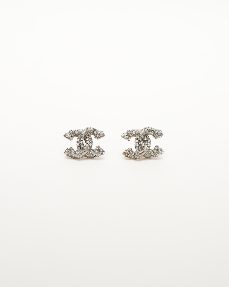 Chanel CC Rhinestone Earrings