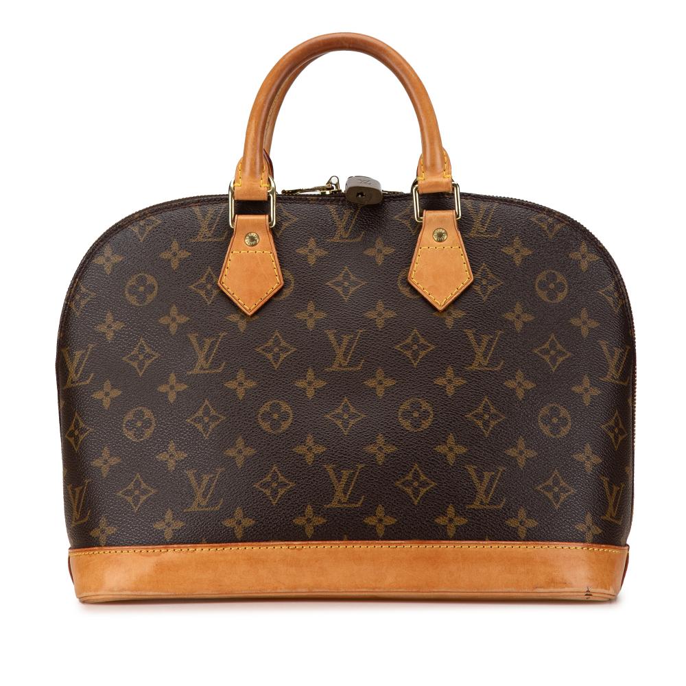 Louis Vuitton B Louis Vuitton Brown Monogram Canvas Canvas Monogram Alma PM France