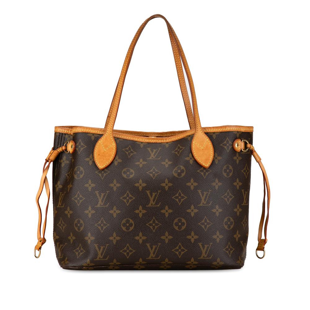 Louis Vuitton B Louis Vuitton Brown Monogram Canvas Canvas Monogram Neverfull PM France