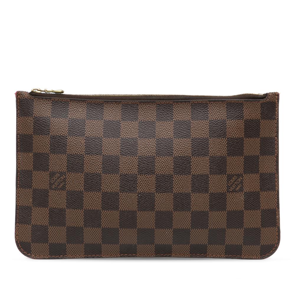 Louis Vuitton AB Louis Vuitton Brown Damier Canvas Canvas Damier Ebene Neverfull Pouch France