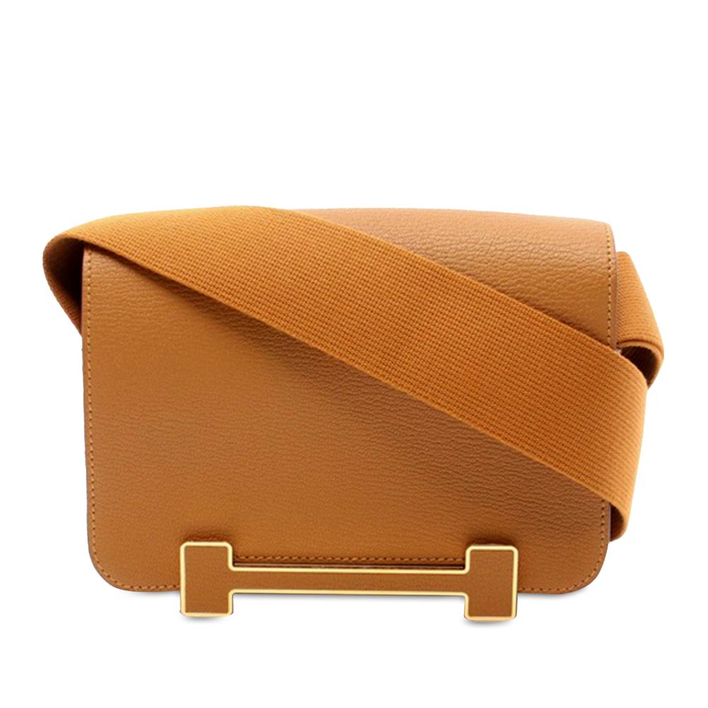 Hermès AB Hermès Brown Caramel Goatskin Leather Chevre Mysore Geta France