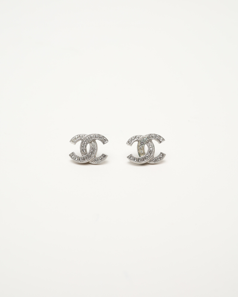 Chanel CC Rhinestone Earrings