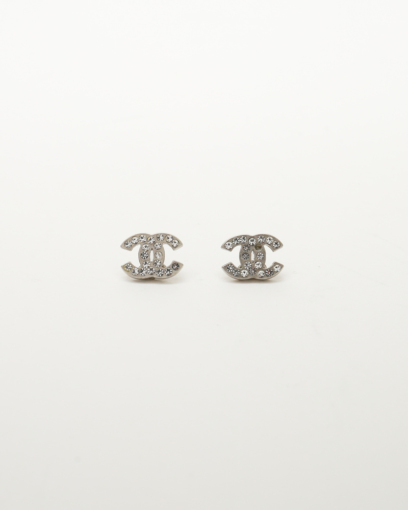 Chanel CC Rhinestone Earrings