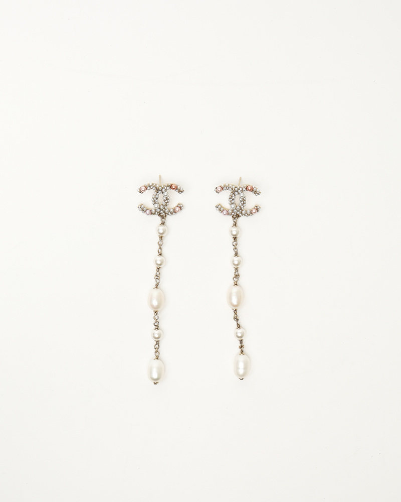 Chanel Coco Pearl Swing Earrings