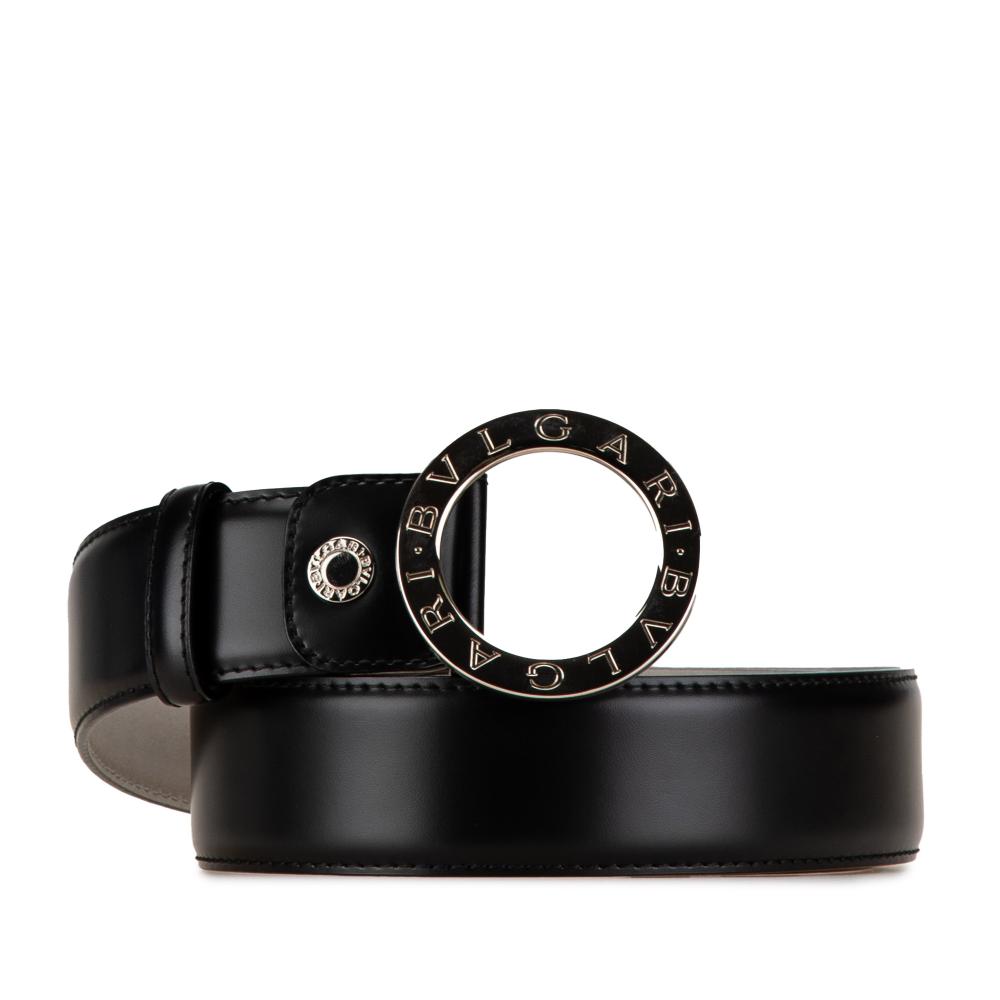 Bvlgari AB Bvlgari Black Calf Leather Bvlgari Bvlgari Belt Italy