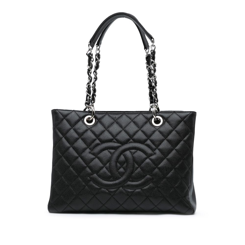 Chanel AB Chanel Black Caviar Leather Leather Caviar Grand Shopping Tote Italy