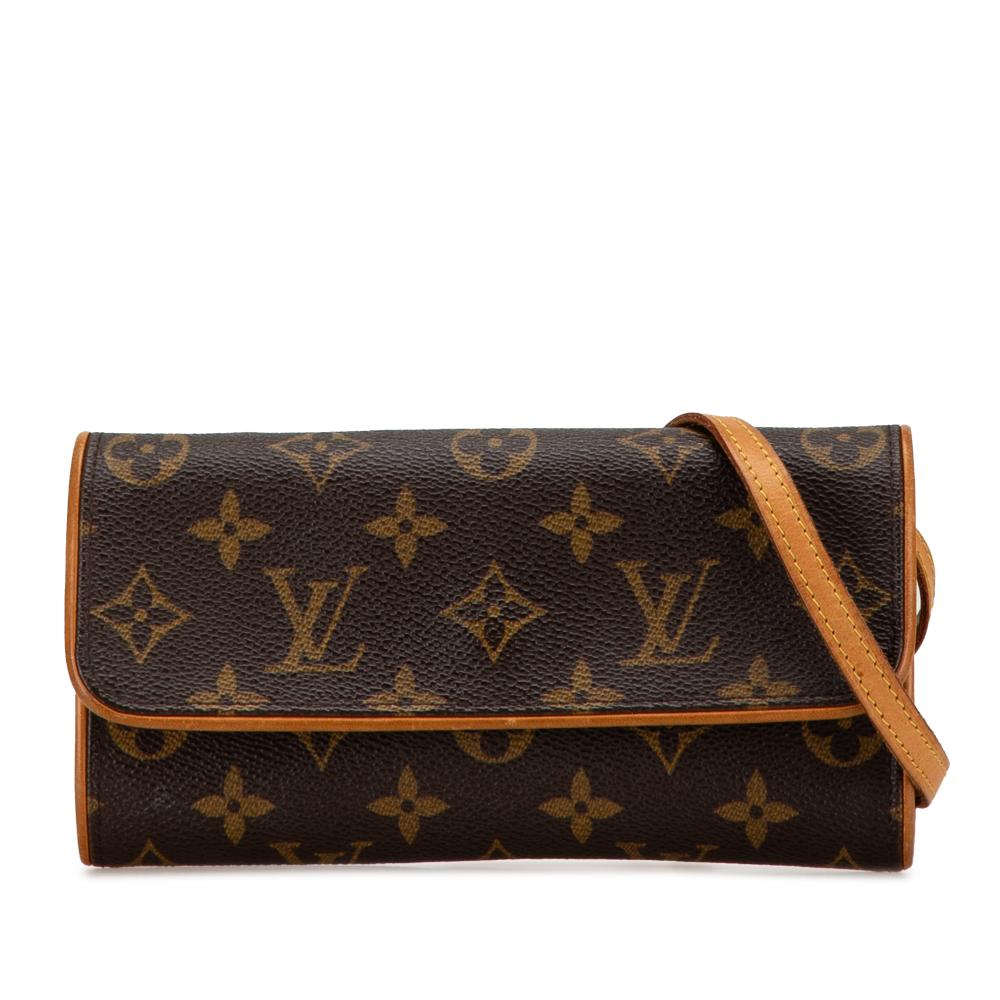 Louis Vuitton B Louis Vuitton Brown Monogram Canvas Canvas Monogram Pochette Twin PM Spain