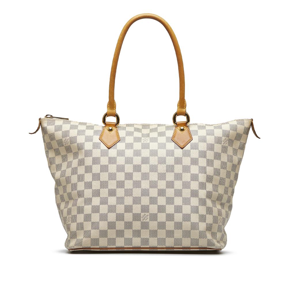 Louis Vuitton B Louis Vuitton White Damier Canvas Canvas Damier Azur Saleya MM France