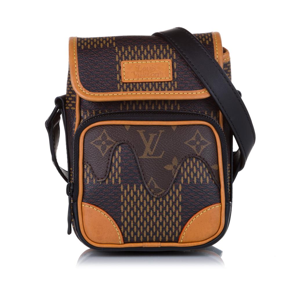 Louis Vuitton AB Louis Vuitton Brown Damier Canvas Canvas Nigo Giant Damier Ebene Monogram Nano Amazone Italy