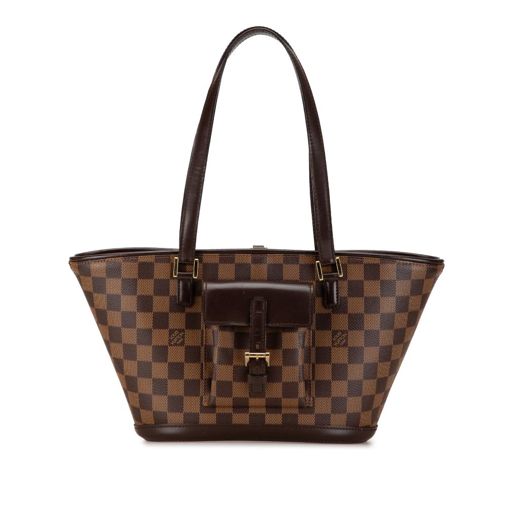 Louis Vuitton B Louis Vuitton Brown Damier Canvas Canvas Damier Ebene Manosque PM France