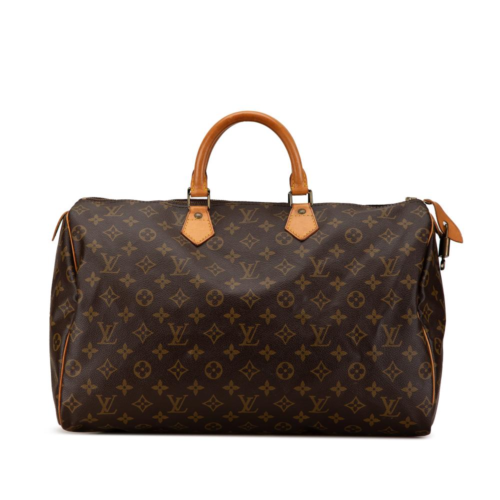 Louis Vuitton B Louis Vuitton Brown Monogram Canvas Canvas Monogram Speedy 40 France