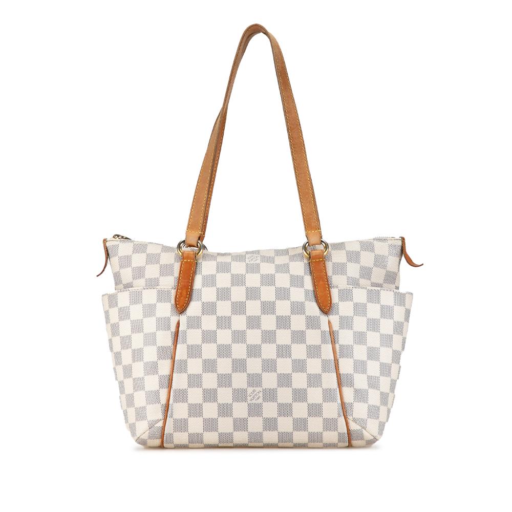 Louis Vuitton B Louis Vuitton White Damier Canvas Canvas Damier Azur Totally PM France