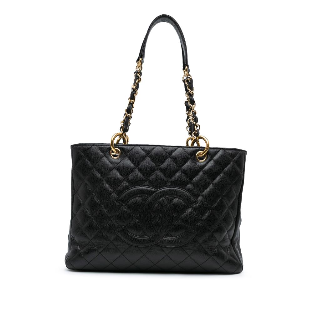 Chanel B Chanel Black Caviar Leather Leather Caviar Grand Shopping Tote Italy