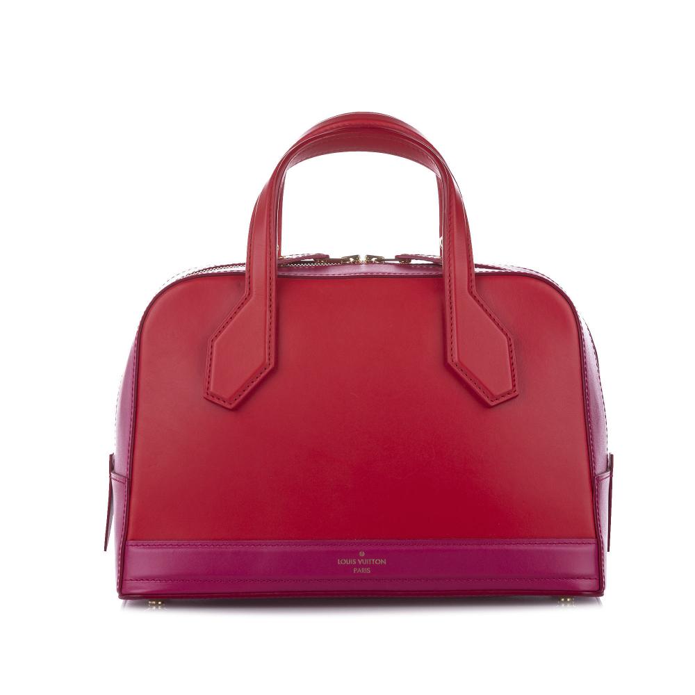 Louis Vuitton AB Louis Vuitton Red with Pink Calf Leather Dora PM France