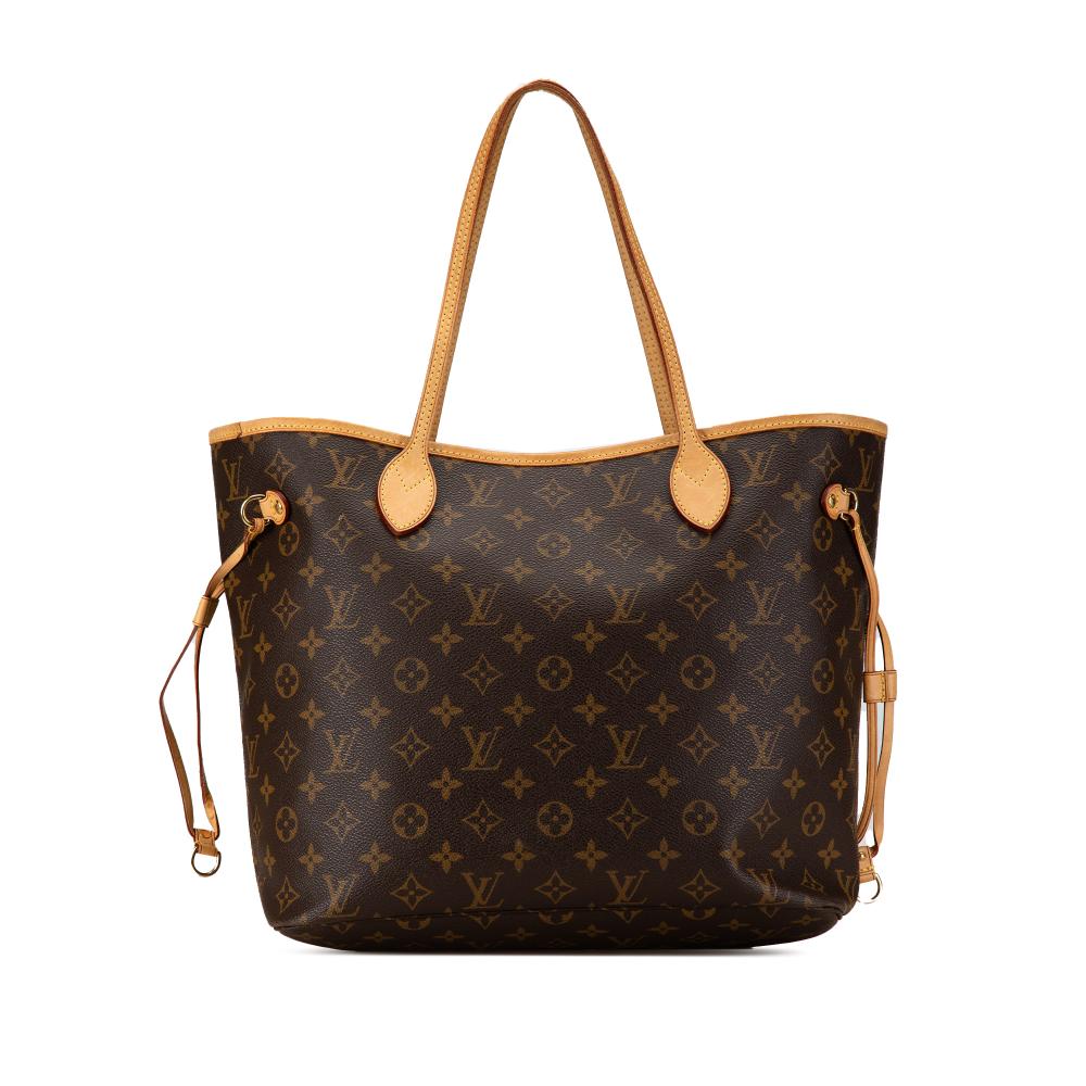 Louis Vuitton B Louis Vuitton Brown Monogram Canvas Canvas Monogram Neverfull MM France