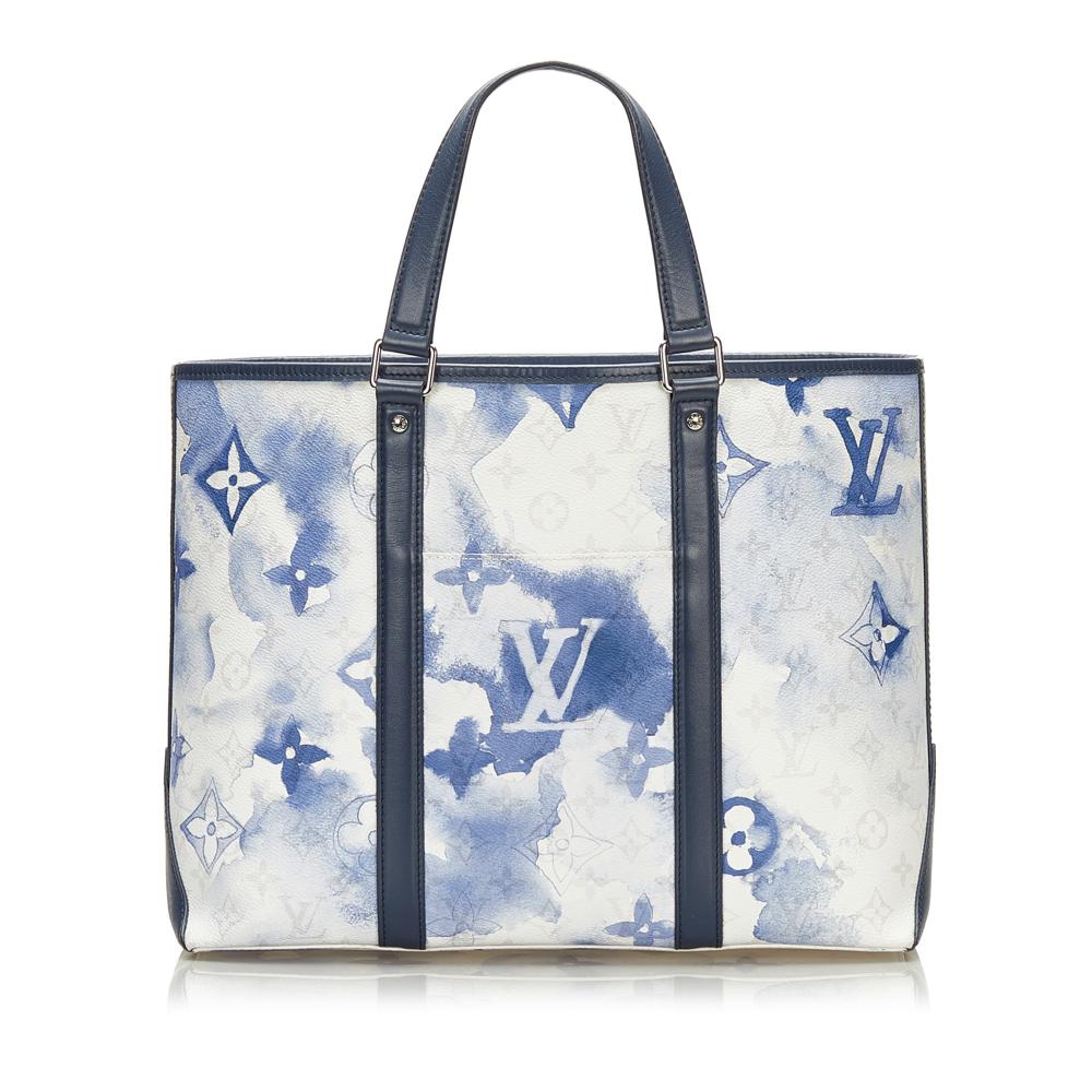 Louis Vuitton B Louis Vuitton Blue Monogram Canvas Canvas Monogram Watercolor Weekend Tote PM Spain