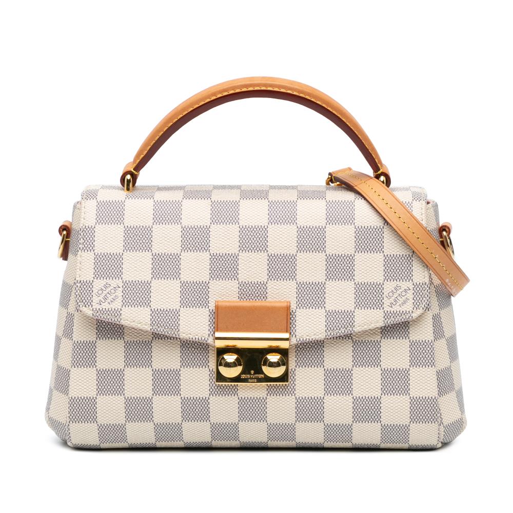 Louis Vuitton AB Louis Vuitton White Damier Canvas Canvas Damier Azur Croisette France