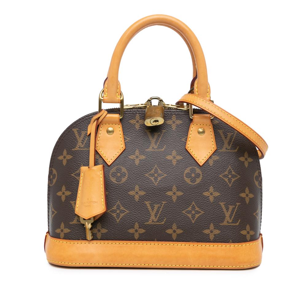 Louis Vuitton B Louis Vuitton Brown Monogram Canvas Canvas Monogram Alma BB France