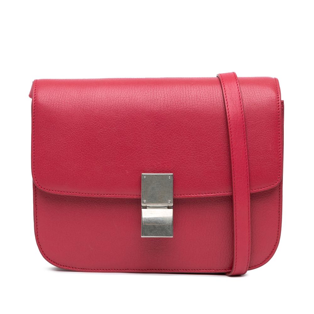 Celine B Celine Red Calf Leather Small skin Classic Box Italy