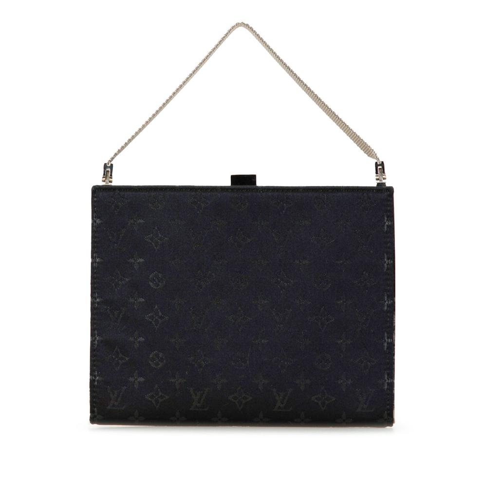 Louis Vuitton B Louis Vuitton Black Satin Fabric Monogram Ange PM France