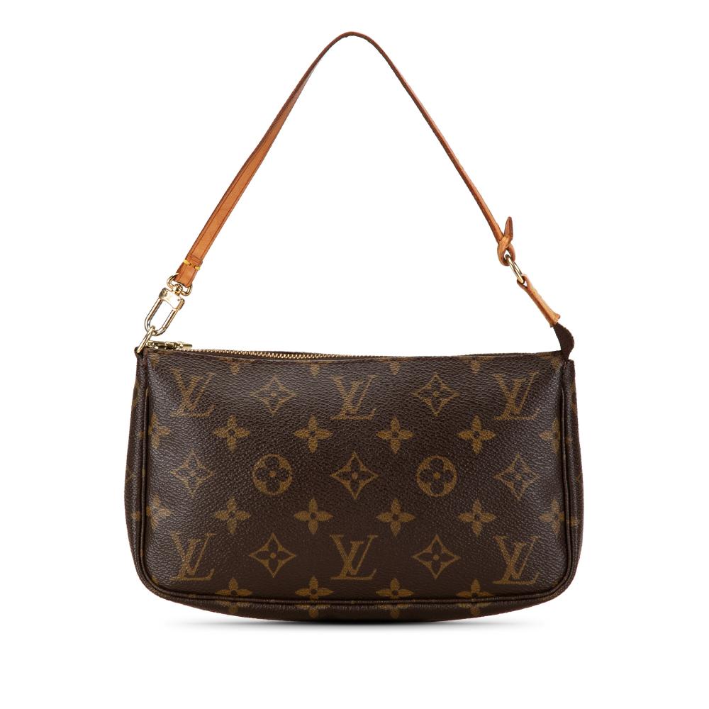 Louis Vuitton B Louis Vuitton Brown Monogram Canvas Canvas Monogram Pochette Accessoires France