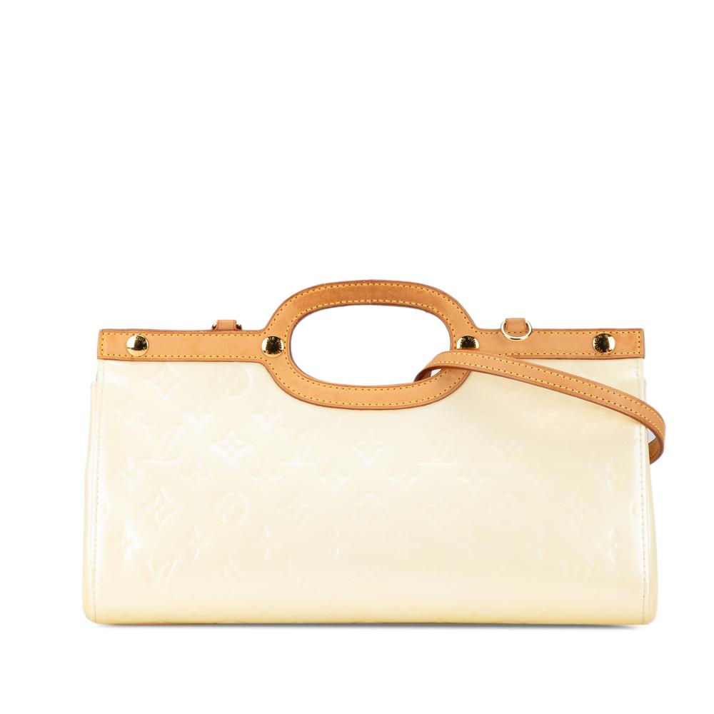 Louis Vuitton B Louis Vuitton White Pearl Vernis Leather Leather Monogram Vernis Roxbury Drive Spain