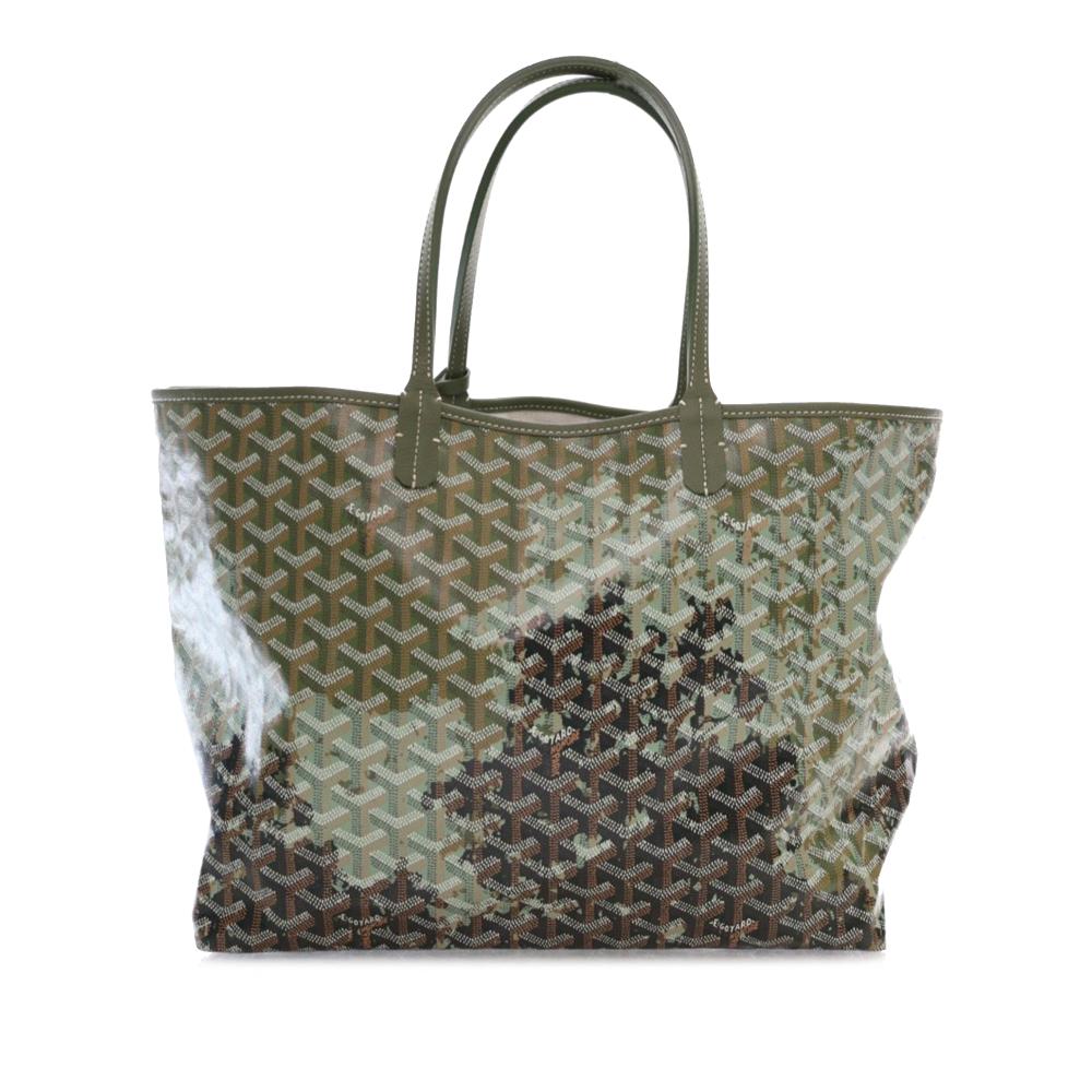 Goyard AB Goyard Green Coated Canvas Fabric Goyardine Canopee Saint Louis PM France