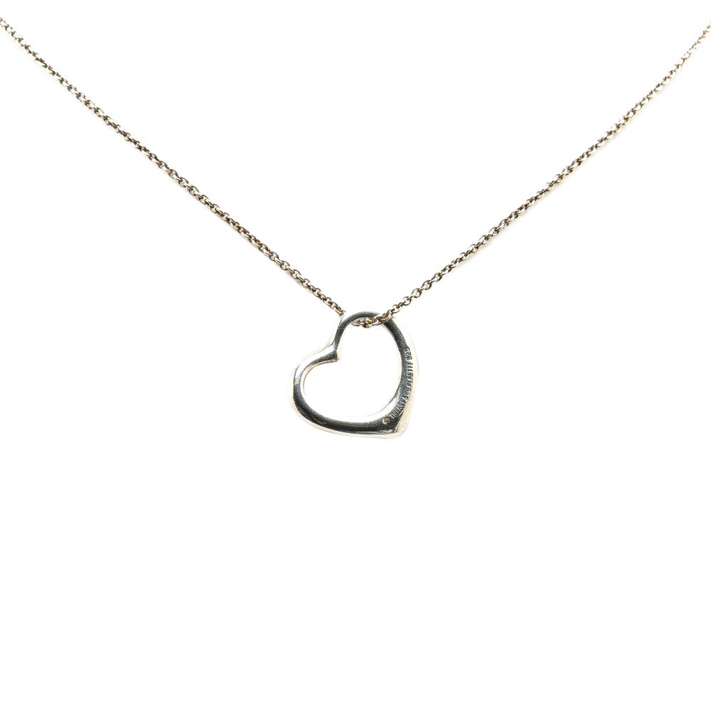 Tiffany & Co Tiffany Silver Elsa Peretti Sterling Silver Open Heart Pendant Necklace United States