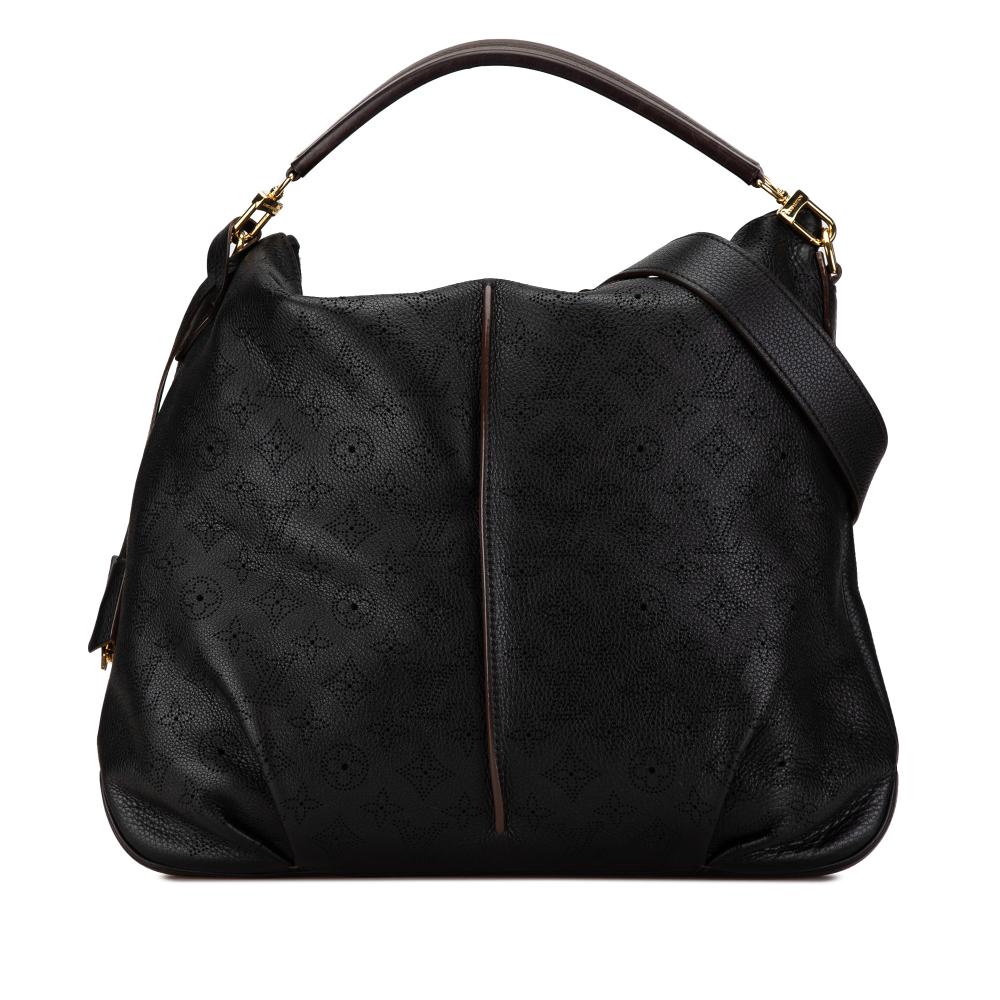 Louis Vuitton AB Louis Vuitton Black Calf Leather Monogram Mahina Selene MM France