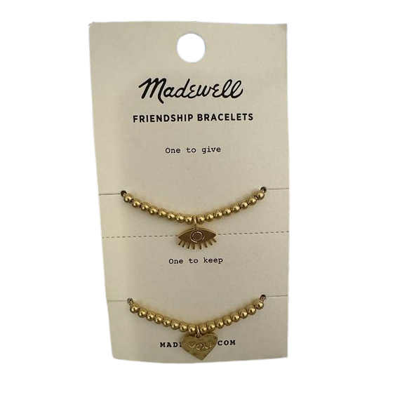 Signature Friendship Bracelets set gold plated BRAND NEW Madewell MyPrivateDressing