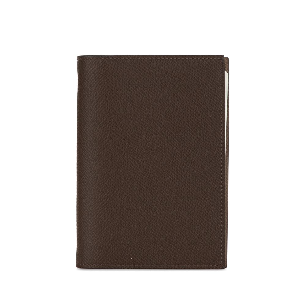 Hermès A Hermès Brown Dark Brown Calf Leather Epsom Agenda PM France