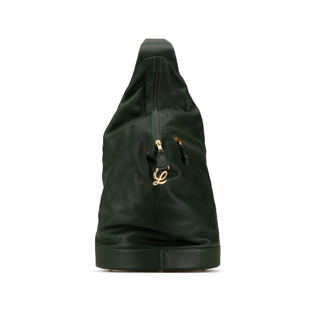 Loewe B LOEWE Green Dark Green Calf Leather Anton Backpack Spain