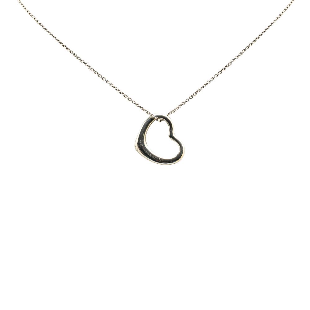 Tiffany & Co Tiffany Silver Elsa Peretti Sterling Silver Open Heart Pendant Necklace United States