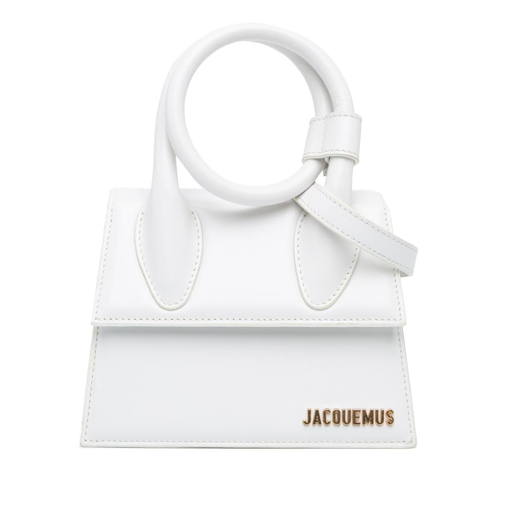 Jacquemus AB Jacquemus White Calf Leather Le Chiquito Noeud Spain