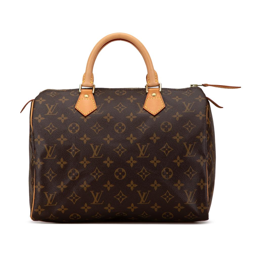 Louis Vuitton B Louis Vuitton Brown Monogram Canvas Canvas Monogram Speedy 30 France