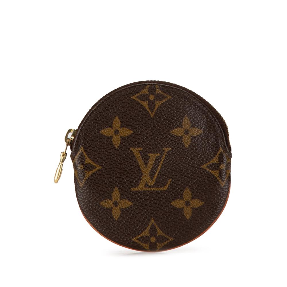 Louis Vuitton B Louis Vuitton Brown Monogram Canvas Canvas Monogram Porte-Monnaie Round Coin Purse France