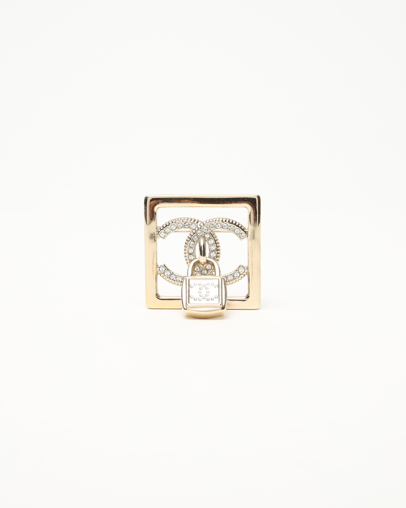 Chanel Coco Mark Rhinestone Brooch