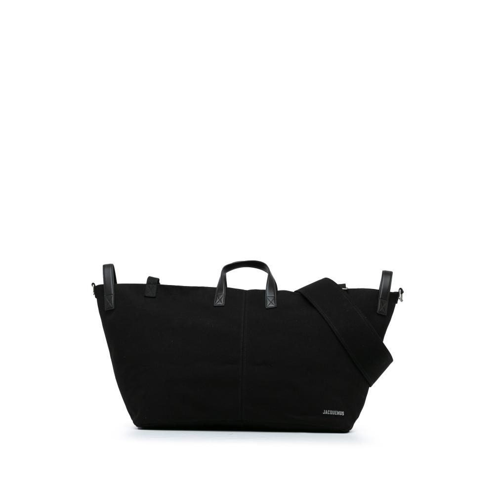 Jacquemus AB Jacquemus Black Canvas Fabric Le Sac a Linge Travel Bag Italy