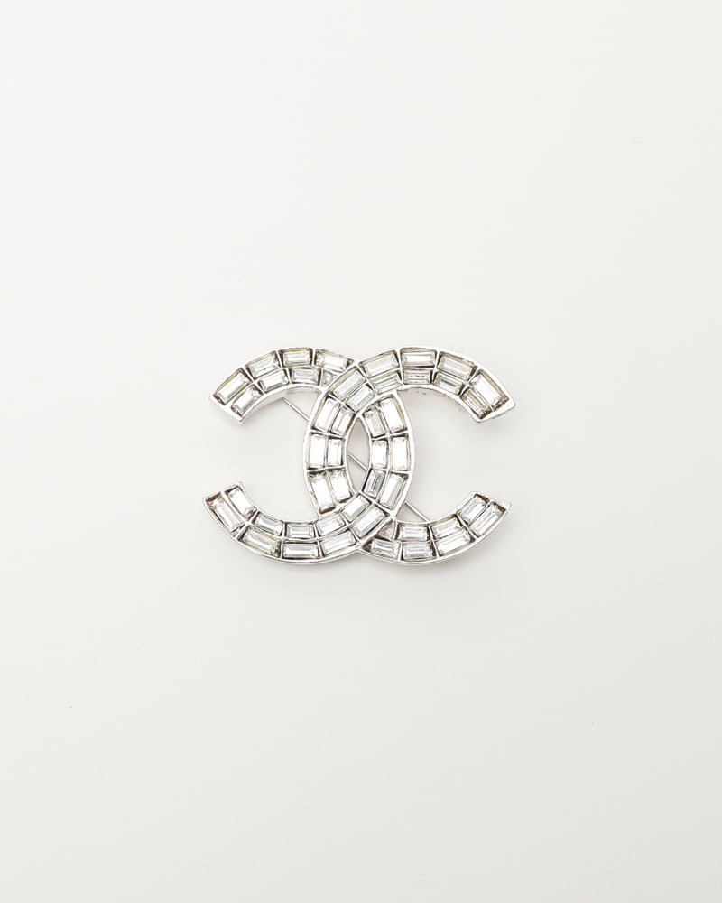 Chanel Coco Mark Rhinestone Brooch