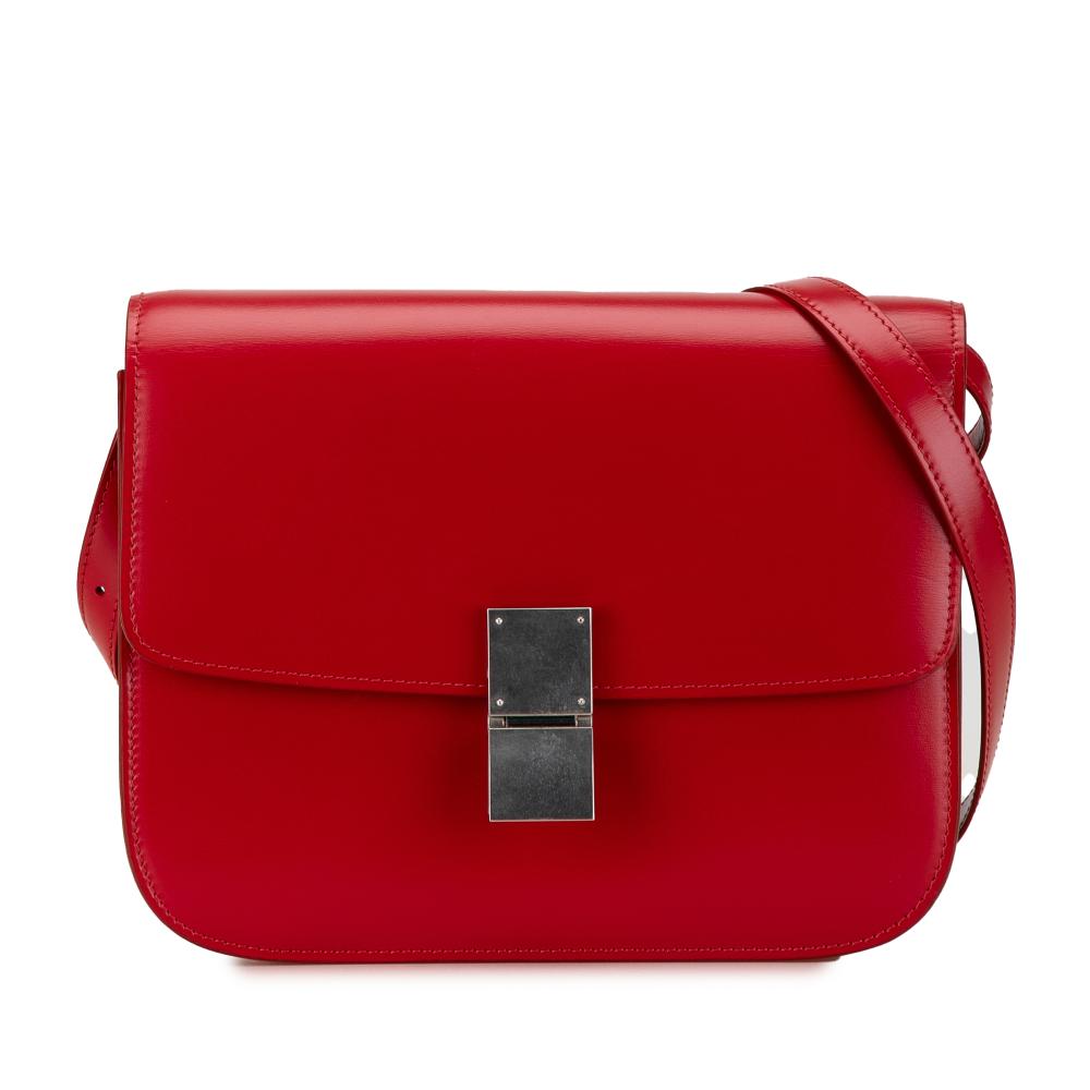 Celine AB Celine Red Calf Leather Medium skin Classic Box Italy