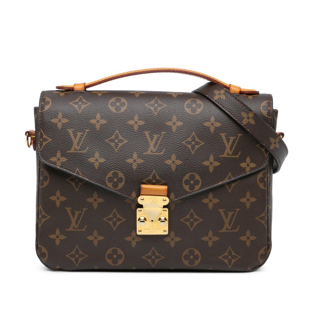 Louis Vuitton B Louis Vuitton Brown Monogram Canvas Canvas Monogram Pochette Metis Italy