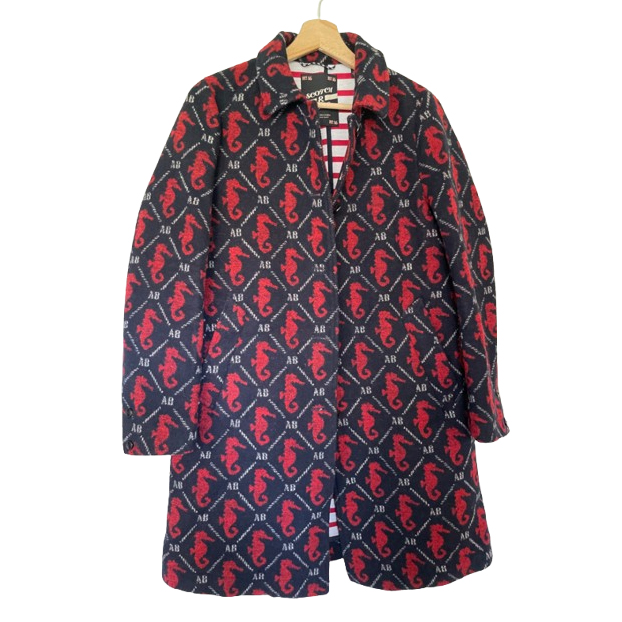 Scotch & Soda Coat with seahorse motif