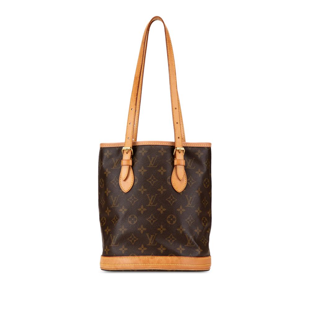 Louis Vuitton AB Louis Vuitton Brown Monogram Canvas Canvas Monogram Petit Bucket France