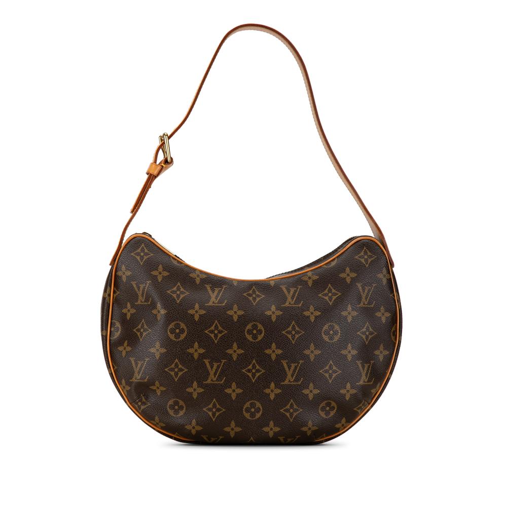 Louis Vuitton B Louis Vuitton Brown Monogram Canvas Canvas Monogram Croissant MM France