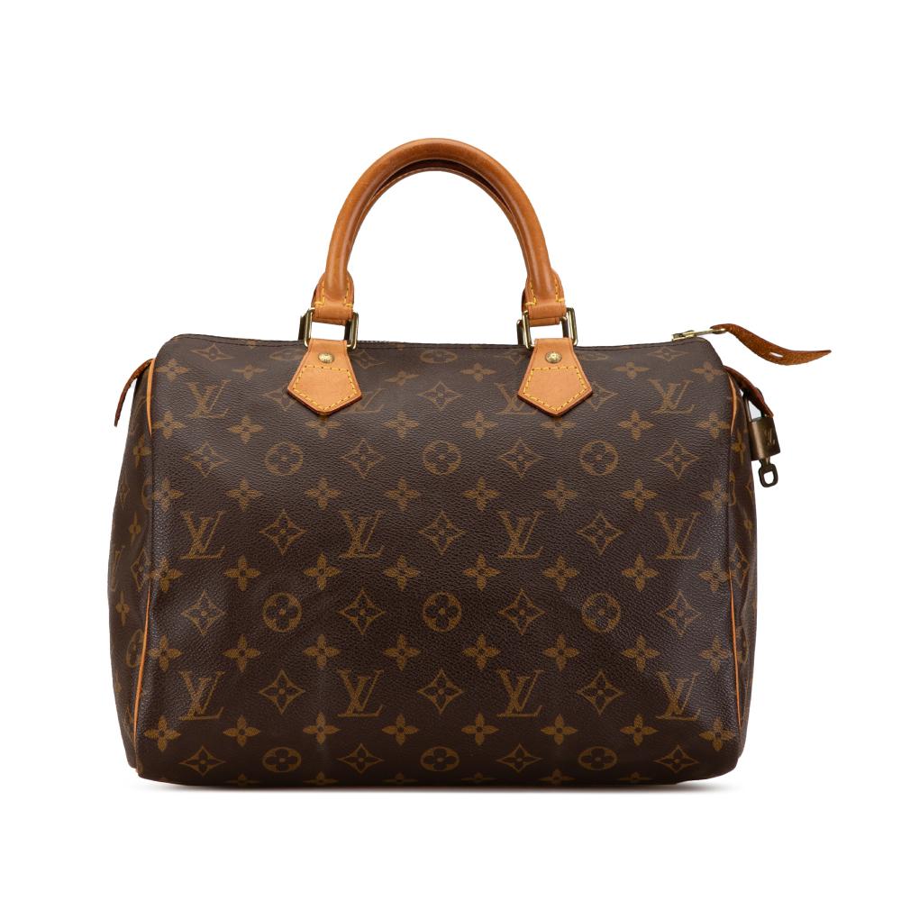 Louis Vuitton B Louis Vuitton Brown Monogram Canvas Canvas Monogram Speedy 30 France