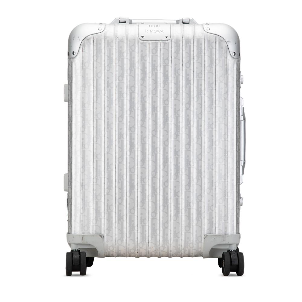 Christian Dior B Dior Silver Aluminum Metal Rimowa Oblique Gradient Cabin Luggage Germany