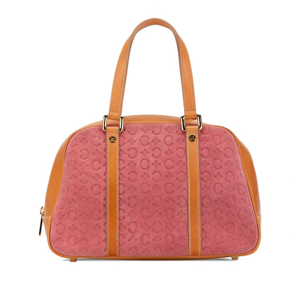 Celine B Celine Pink Suede Leather C Macadam Handbag Italy